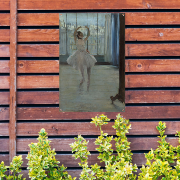 Danser poseren voor een fotograaf - Edgar Degas tuinposter
