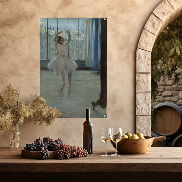 Danser poseren voor een fotograaf - Edgar Degas tuinposter