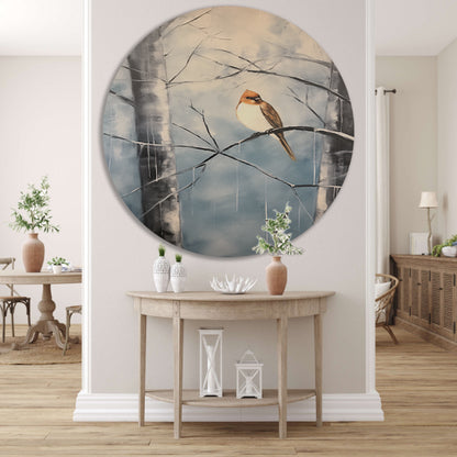 Winterse rustplaats voor een solitaire vogel forex muurcirkel