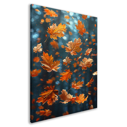 Dansende Herfstbladeren in Zonneschijn canvas