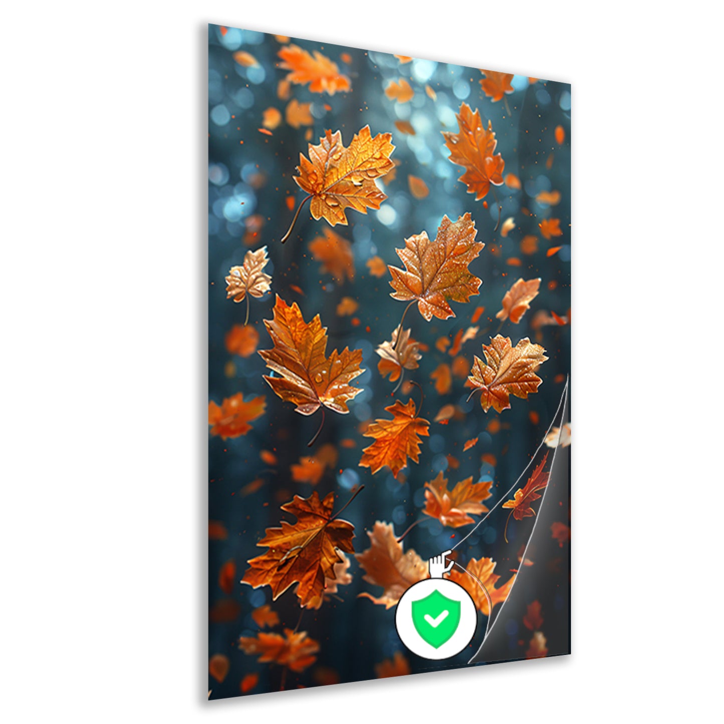 Dansende Herfstbladeren in Zonneschijn poster