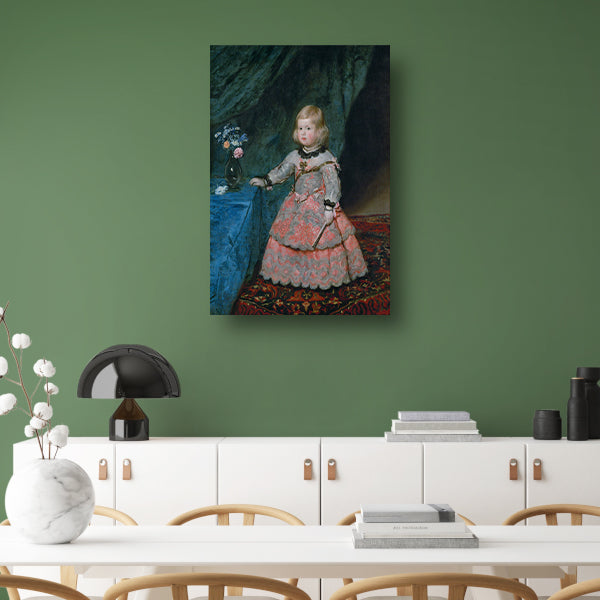Infante Margarita Teresa in a Blue Dress - Diego Velázquez canvas met baklijst