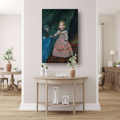 Infante Margarita Teresa in a Blue Dress - Diego Velázquez canvas met baklijst