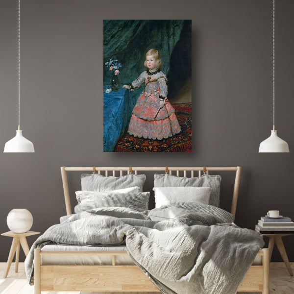 Infante Margarita Teresa in a Blue Dress - Diego Velázquez canvas met baklijst