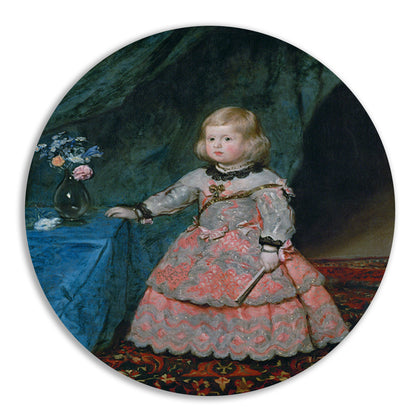 Infante Margarita Teresa in a Blue Dress - Diego Velázquez aluminium muurcirkel