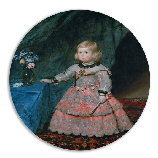 Infante Margarita Teresa in a Blue Dress - Diego Velázquez aluminium muurcirkel