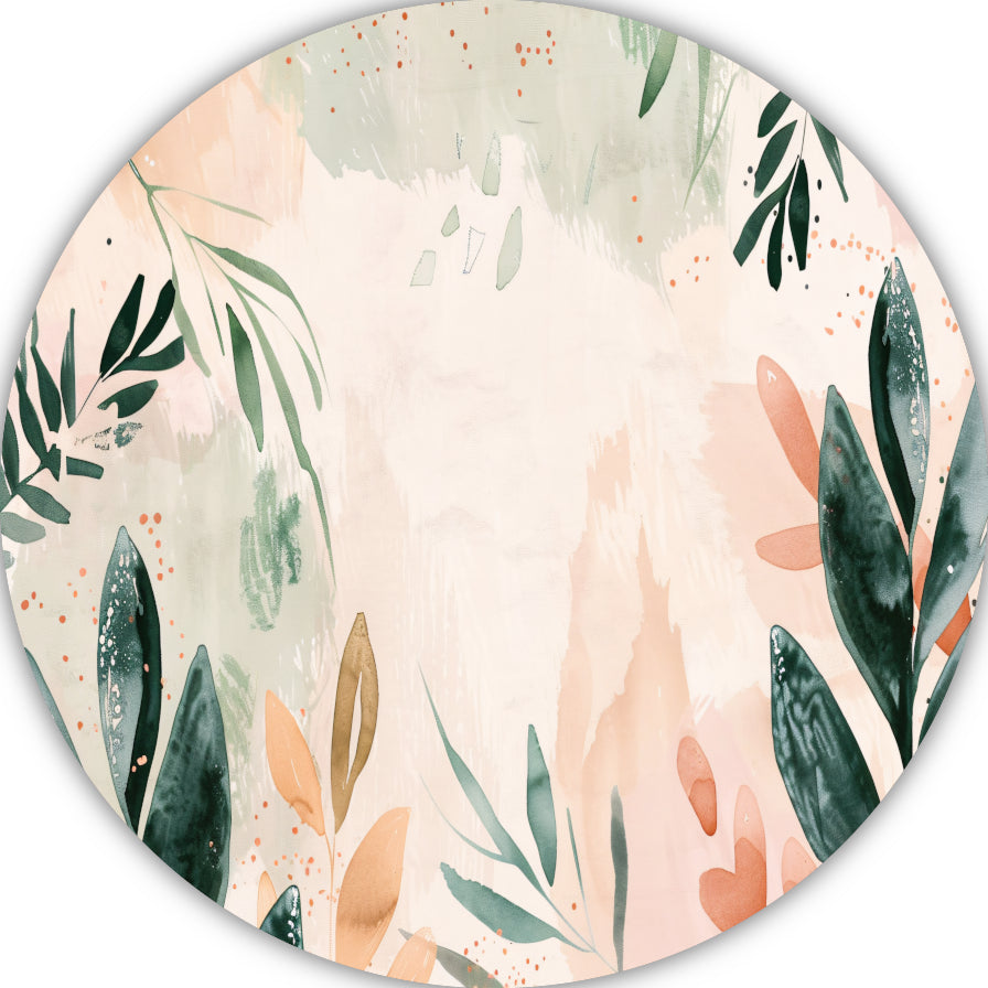 Abstracte pastel natuur in harmonieuze kleuren aluminium muurcirkel