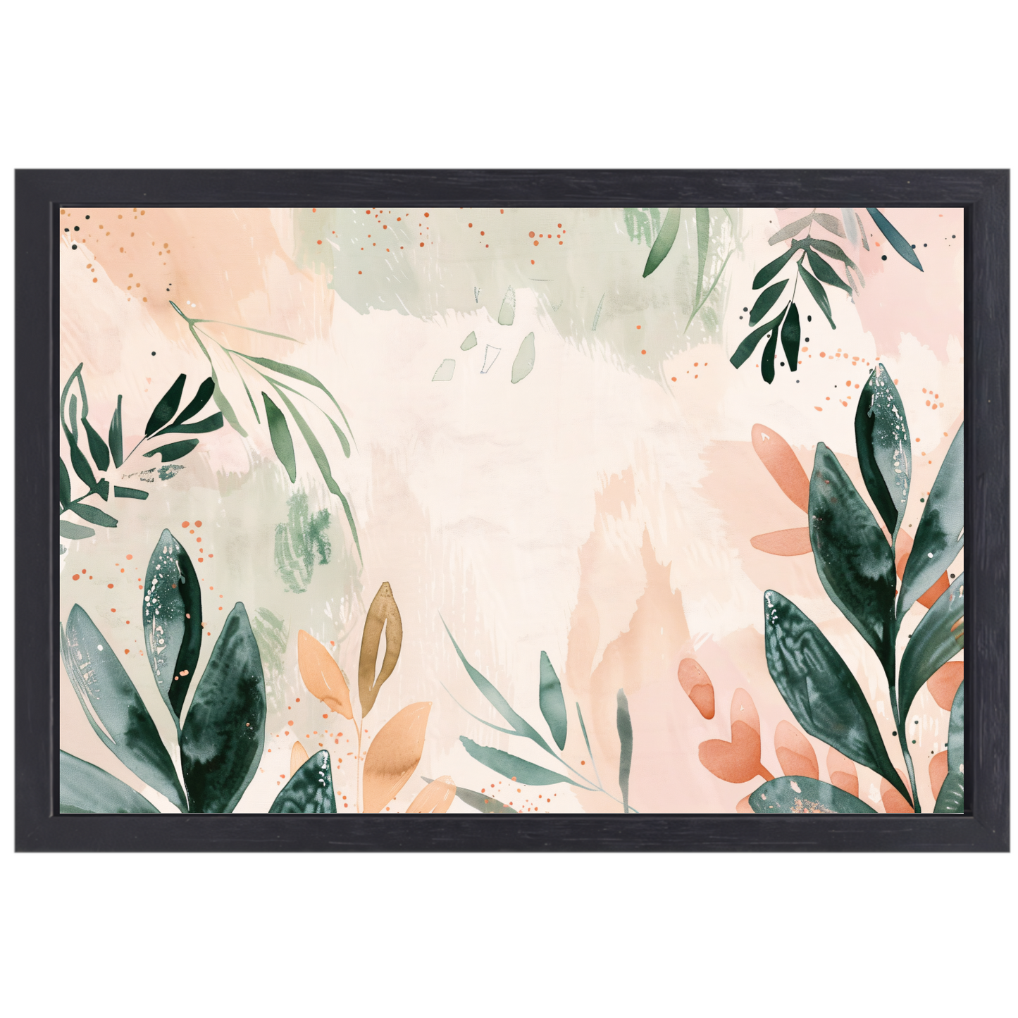 Abstracte pastel natuur in harmonieuze kleuren canvas met baklijst