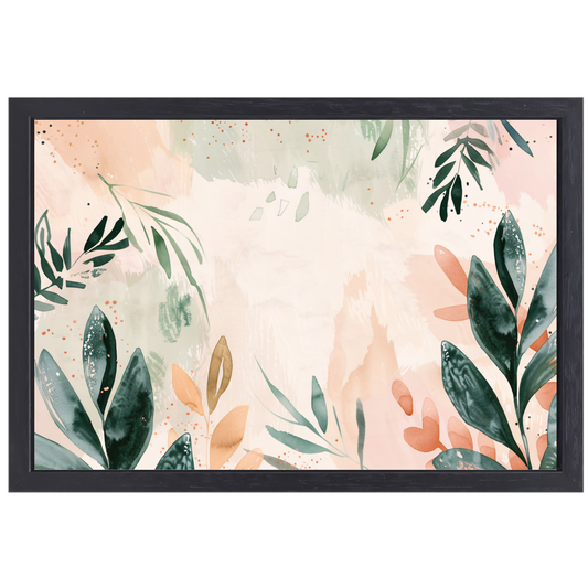 Abstracte pastel natuur in harmonieuze kleuren canvas met baklijst