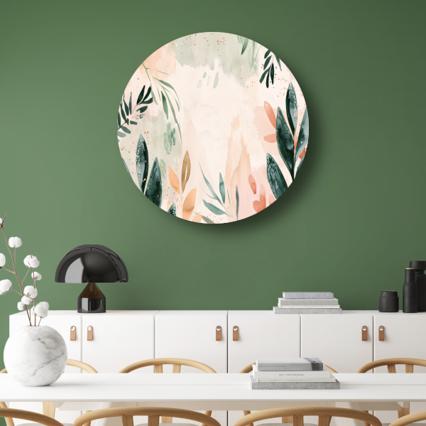 Abstracte pastel natuur in harmonieuze kleuren forex muurcirkel