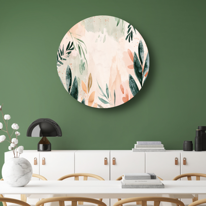 Abstracte pastel natuur in harmonieuze kleuren forex muurcirkel