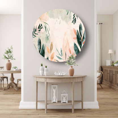 Abstracte pastel natuur in harmonieuze kleuren forex muurcirkel