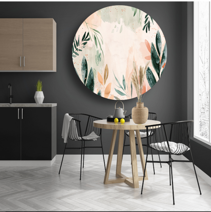 Abstracte pastel natuur in harmonieuze kleuren forex muurcirkel
