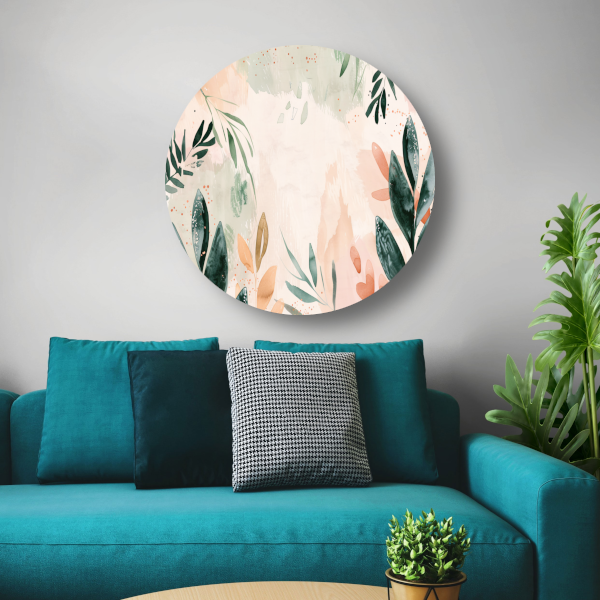 Abstracte pastel natuur in harmonieuze kleuren forex muurcirkel