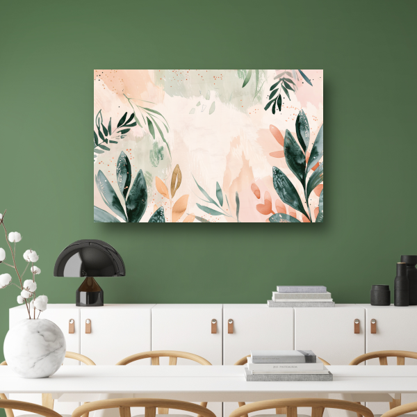Abstracte pastel natuur in harmonieuze kleuren canvas