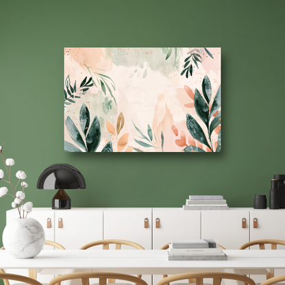 Abstracte pastel natuur in harmonieuze kleuren canvas