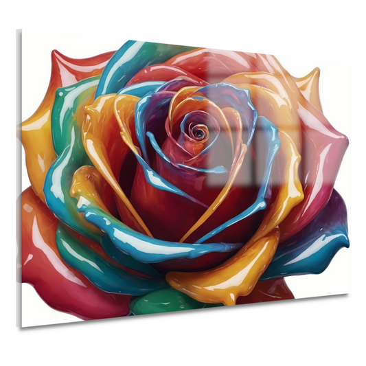 Abstracte Dans van Kleuren Roos acrylglas