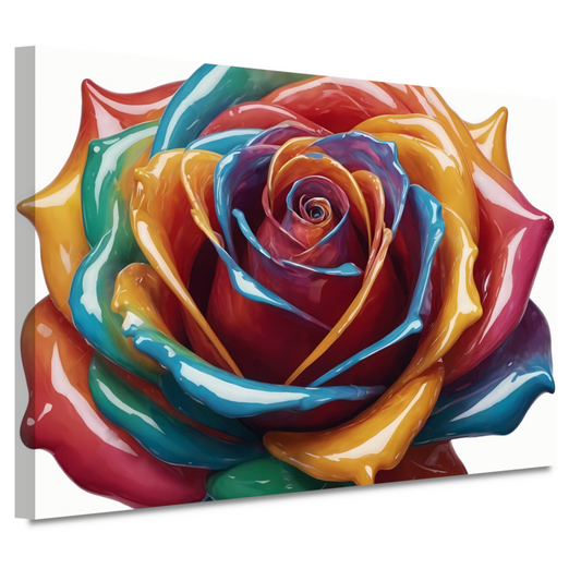 Abstracte Dans van Kleuren Roos canvas
