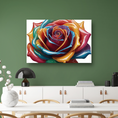 Abstracte Dans van Kleuren Roos poster