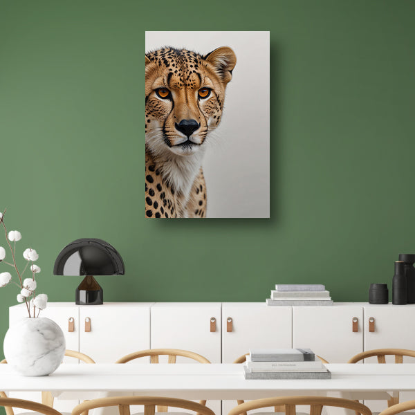 Intense Blik van een Majestueuze Cheeta canvas met baklijst