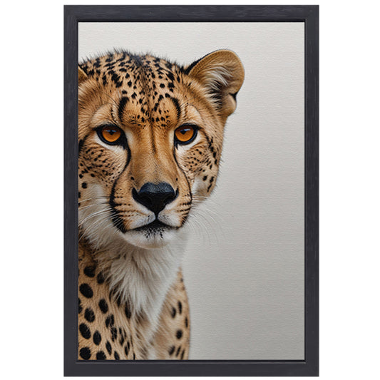 Intense Blik van een Majestueuze Cheeta canvas met baklijst