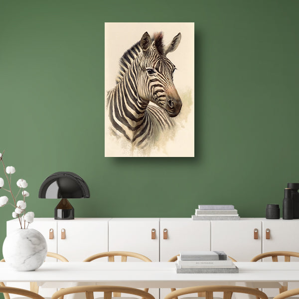 Zebraportret in close-up poster