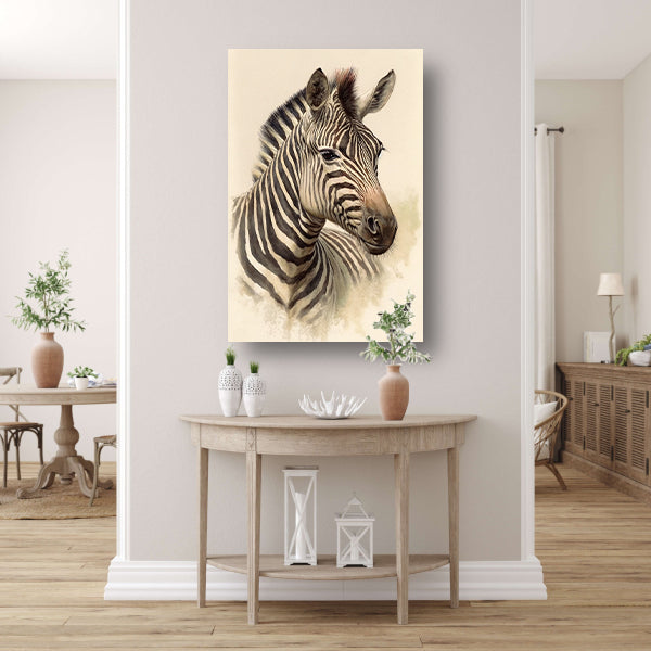 Zebraportret in close-up poster