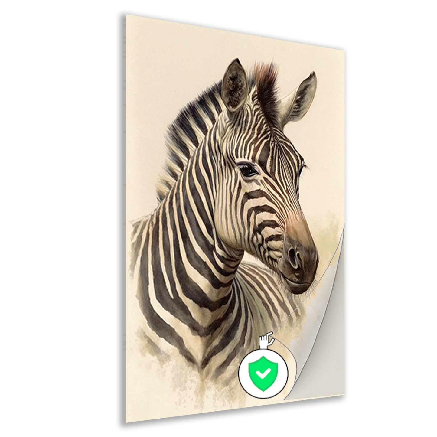 Zebraportret in close-up poster