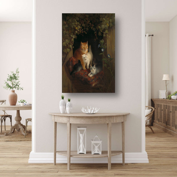 Kat met kittens - Henriëtte Ronner-Knip poster