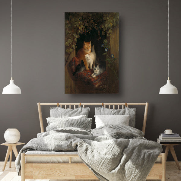 Kat met kittens - Henriëtte Ronner-Knip poster