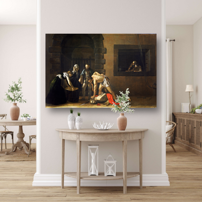 De onthoofding van Sint Johannes de Doper - Caravaggio canvas