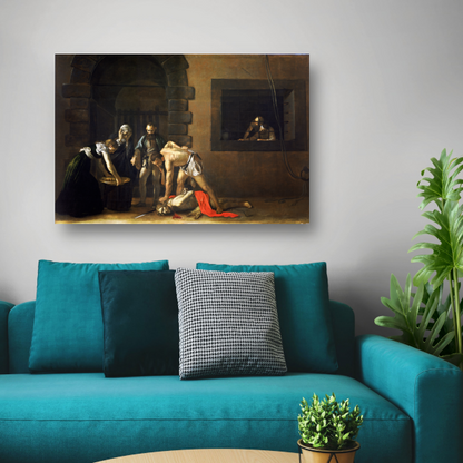 De onthoofding van Sint Johannes de Doper - Caravaggio canvas