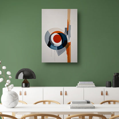 Dynamische abstractie van kleur en vorm canvas