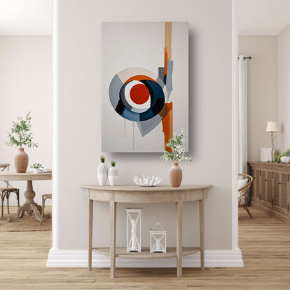 Dynamische abstractie van kleur en vorm canvas