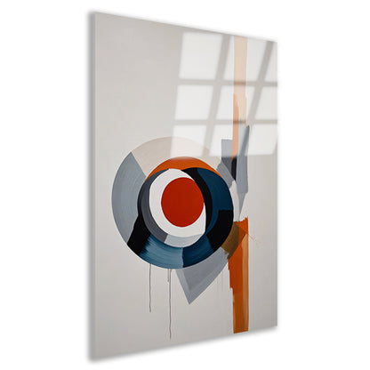 Dynamische abstractie van kleur en vorm acrylglas