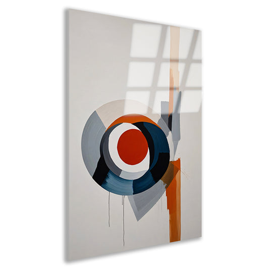 Dynamische abstractie van kleur en vorm acrylglas