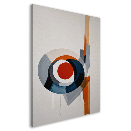 Dynamische abstractie van kleur en vorm canvas