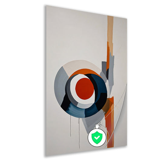 Dynamische abstractie van kleur en vorm poster