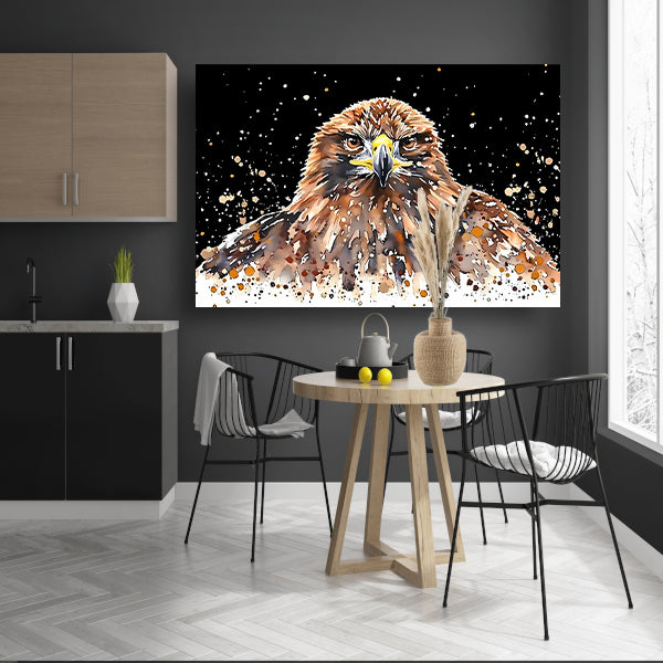 Abstracte aquarel schilderij van een adelaar poster