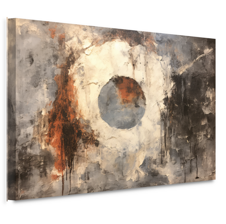 Minimalistisch schilderij met cirkel canvas