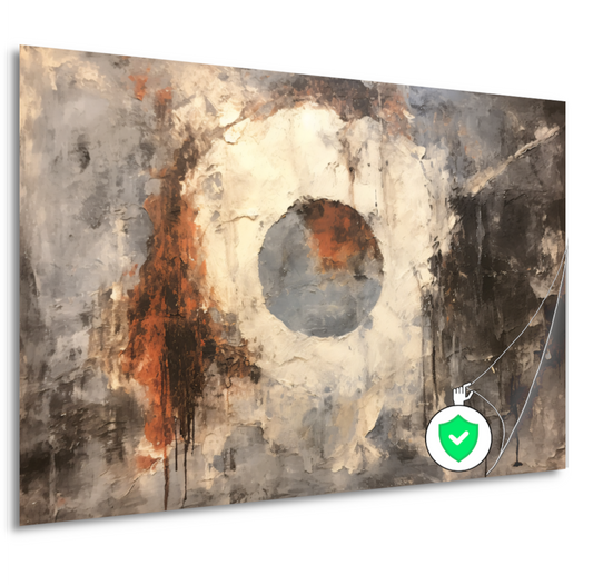Minimalistisch schilderij met cirkel poster