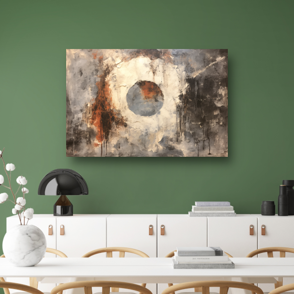 Minimalistisch schilderij met cirkel poster