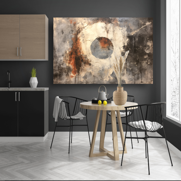 Minimalistisch schilderij met cirkel poster