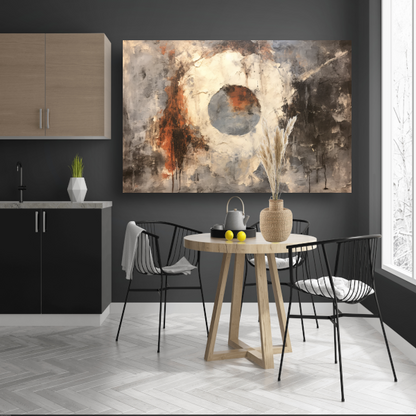 Minimalistisch schilderij met cirkel poster