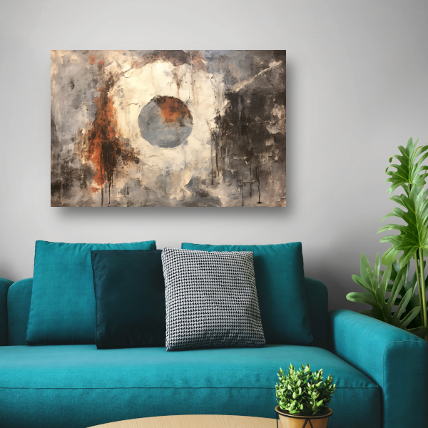 Minimalistisch schilderij met cirkel poster
