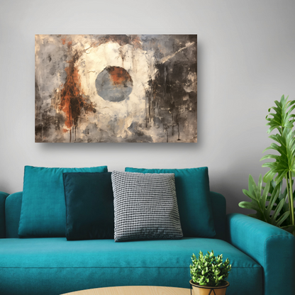 Minimalistisch schilderij met cirkel poster