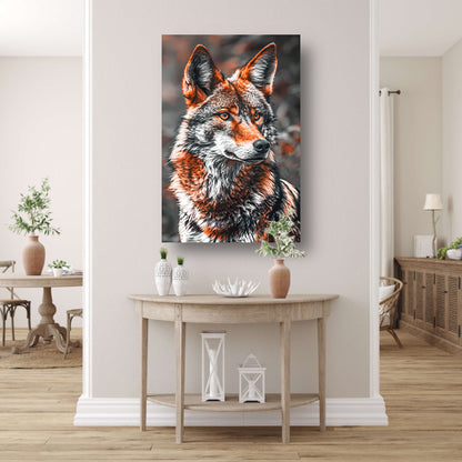 Portret van een Rode Wolf canvas