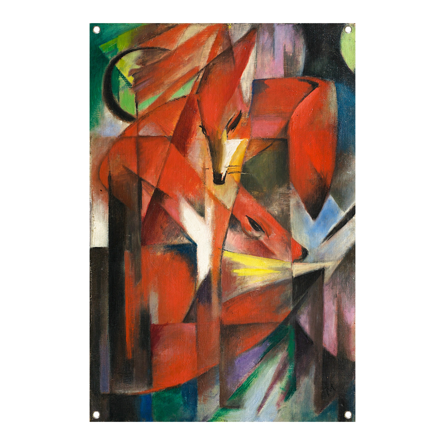 De vossen - Franz Marc tuinposter