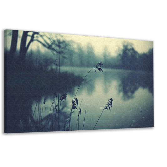 Rustige lagune bij zonsopgang canvas
