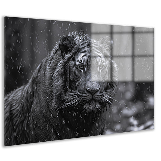 Majestueuze tijger in de regen acrylglas